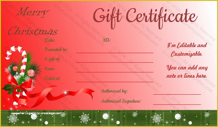 Free Christmas Gift Certificate Template Of Santa Sticks Christmas Gift Certificate Template