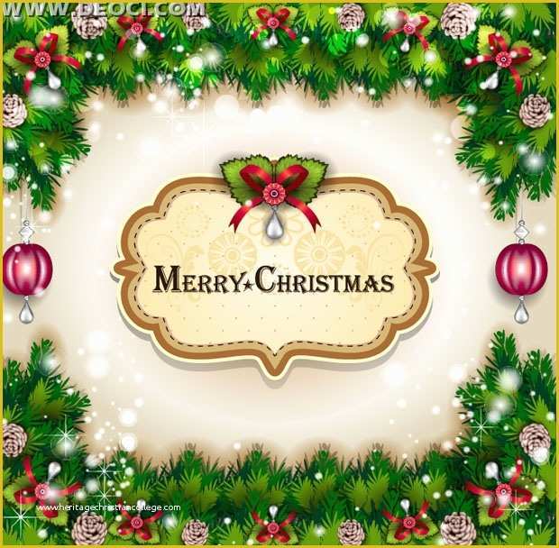 Free Christmas Greeting Card Templates Of 2014 Merry Christmas Greeting Card Vector Template