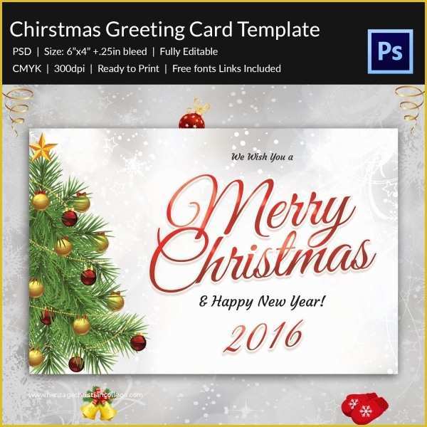 Free Christmas Greeting Card Templates Of 21 Christmas Greeting Cards Psd format Download