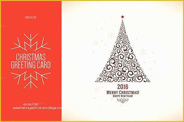 Free Christmas Greeting Card Templates Of 30 New Year Greeting Card Templates Free Psd Eps Ai