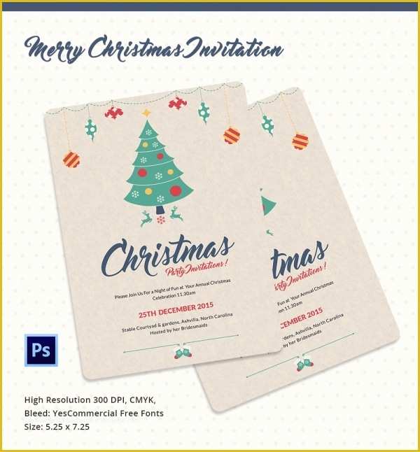 Free Christmas Invitation Download Templates Of 25 Christmas Invitation Templates Psd Eps Vector Ai