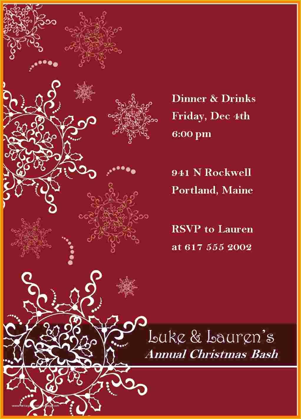 Free Christmas Invitation Download Templates Of 8 Free Christmas Party Invitation Templates