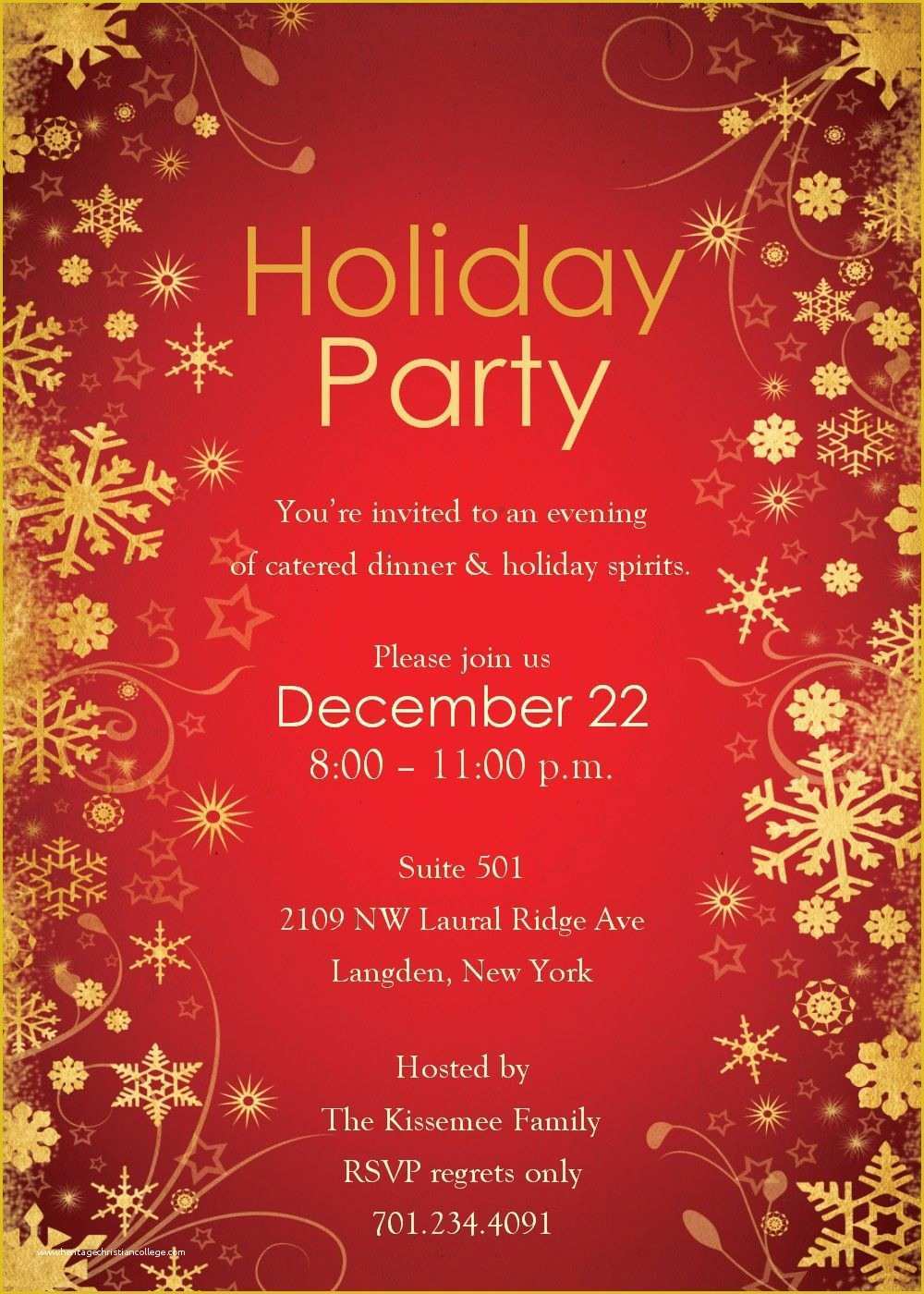 Free Christmas Invitation Templates Of Free Holiday Party Invitation Templates Agqszaoj