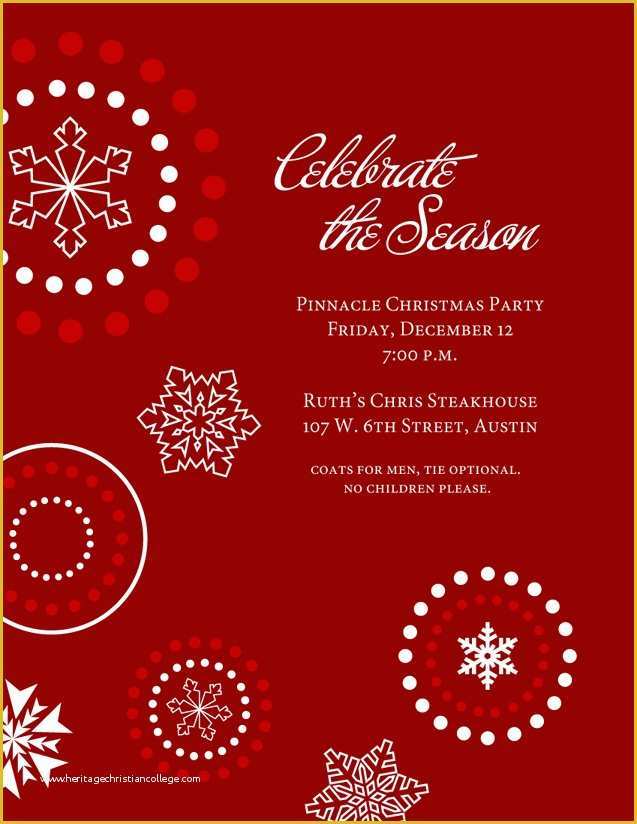 Free Christmas Invitation Templates Of Holiday Invitation Templates