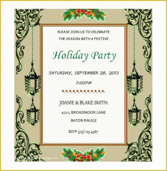 Free Christmas Invitation Templates Word Of 50 Microsoft Invitation Templates Free Samples