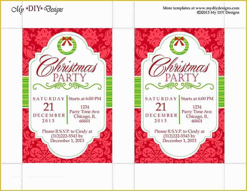 Free Christmas Invitation Templates Word Of Christmas Invitation Template