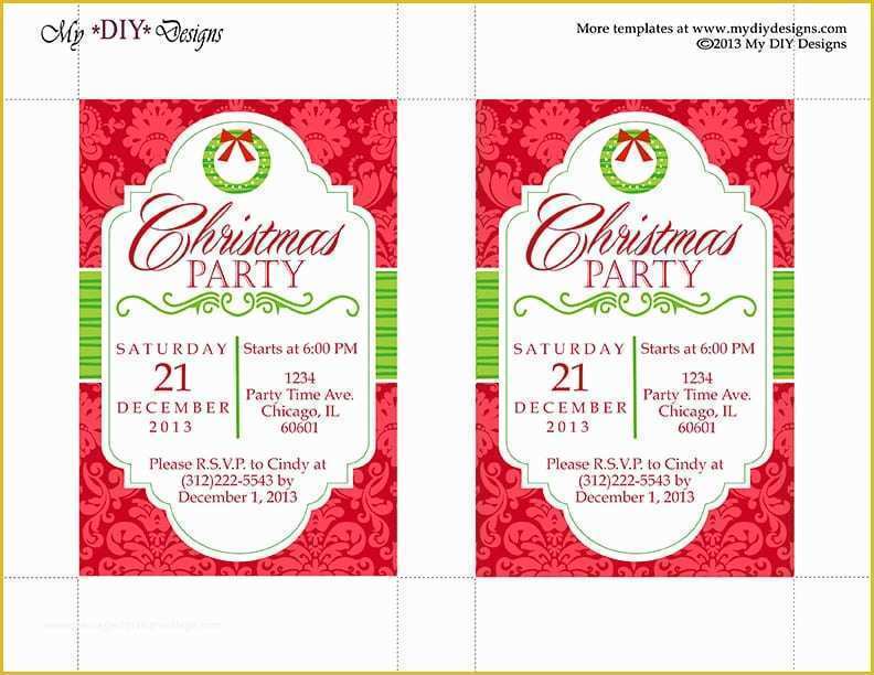 Free Christmas Invitation Templates Word Of Christmas Invitation Template