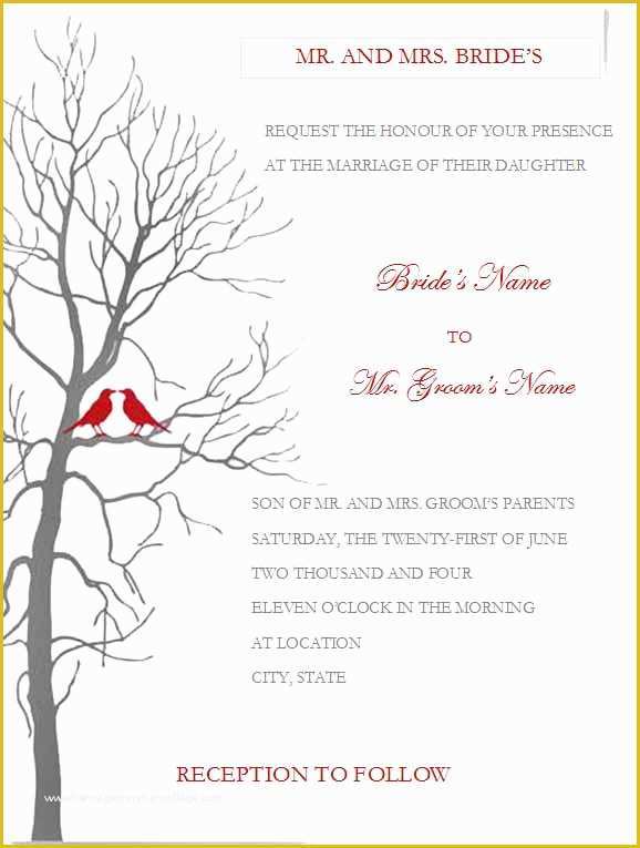 Free Christmas Invitation Templates Word Of Free Wedding Invitation Templates for Word