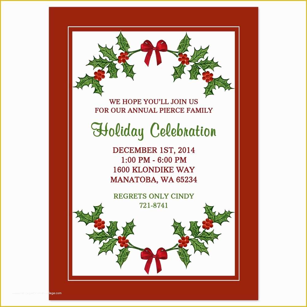 Free Christmas Invitation Templates Word Of Printable Christmas Borders ...