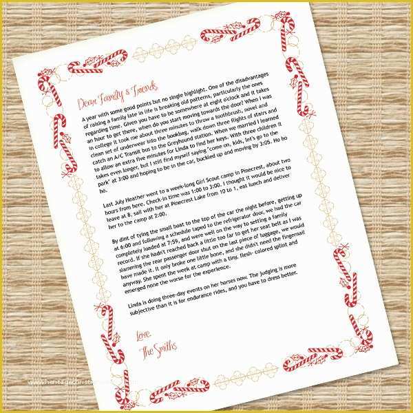 Free Christmas Letter Templates Microsoft Word Of Christmas Letter Template for Ms Word – Download & Print