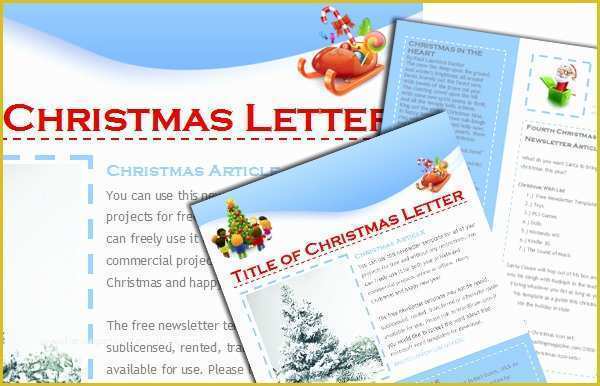Free Christmas Letter Templates Microsoft Word Of Worddraw Free Christmas Newsletter Templates
