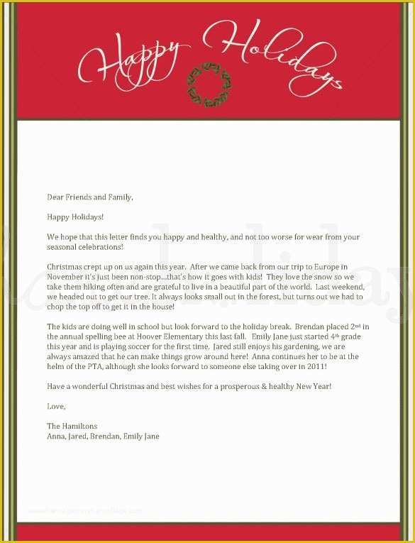 Free Christmas Letter Templates Of 13 Christmas Letter Templates Word Apple Pages Google