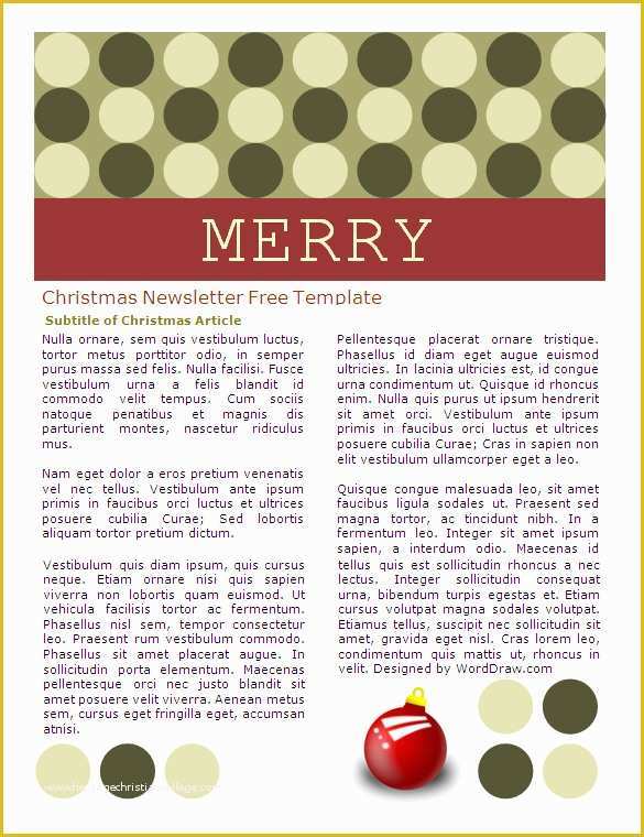 Free Christmas Letter Templates Of 27 Microsoft Newsletter Templates Doc Pdf Psd Ai