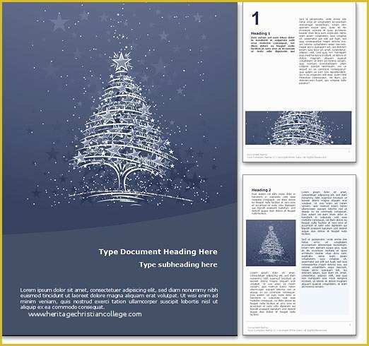 Free Christmas Newsletter Templates for Word Of Royalty Free Christmas Microsoft Word Template In Blue