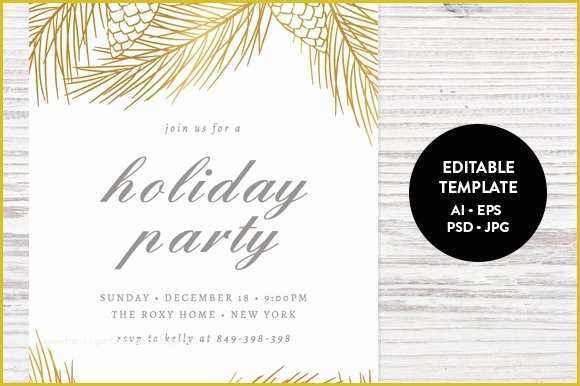 Free Christmas Party Invitation Templates Of Holiday Party Invitation Template Invitation Templates