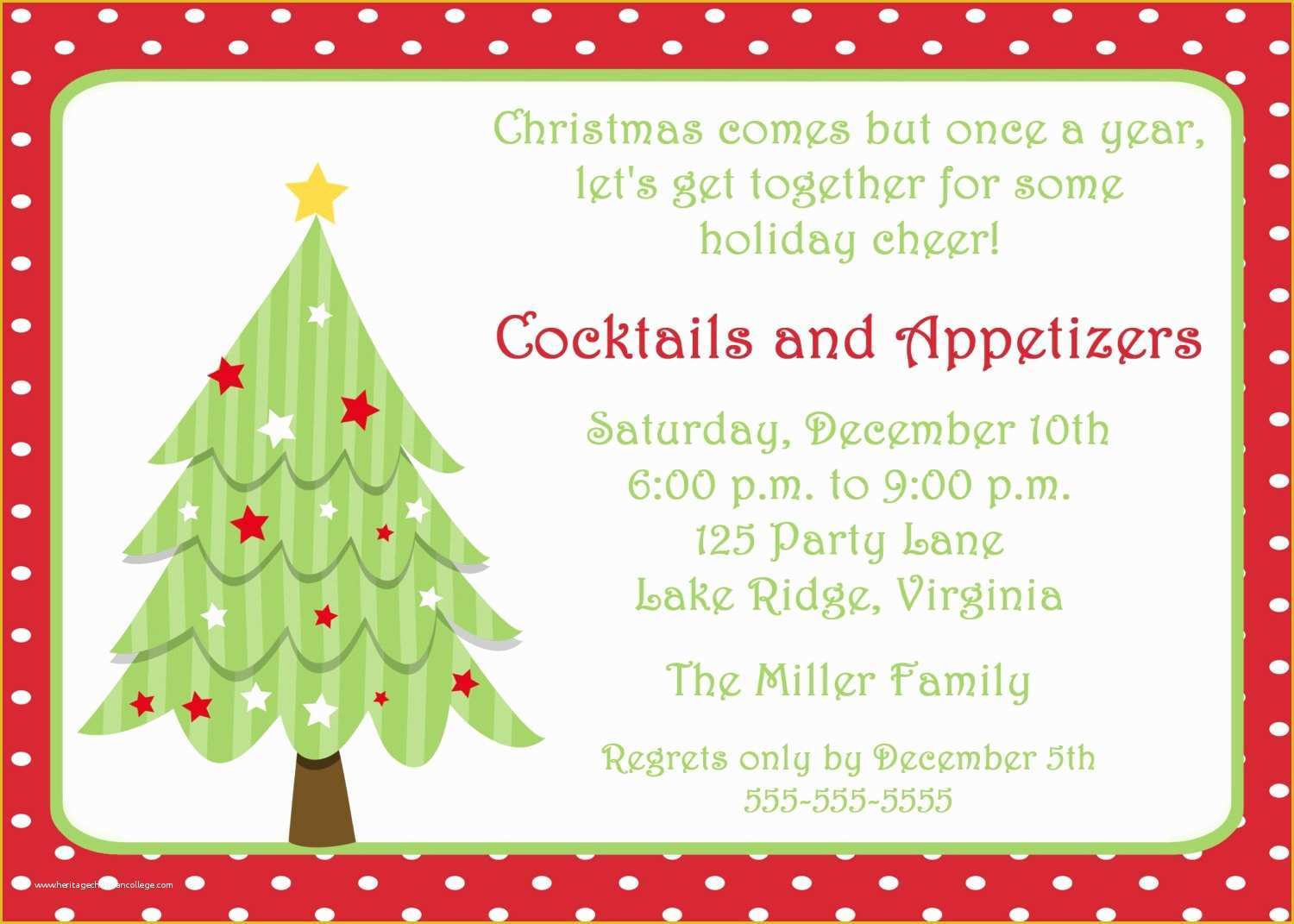 Free Christmas Party Invitation Templates Of Printable Christmas Tree Invitation by Noteworthyprintables