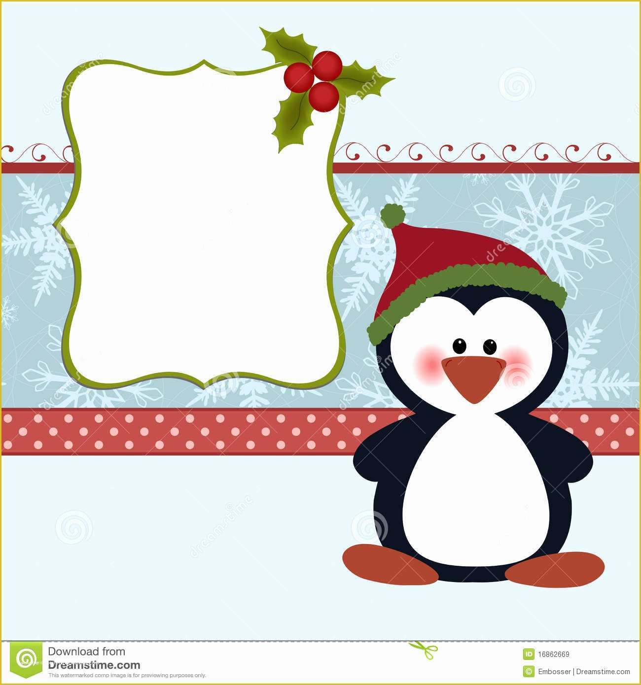 Free Christmas Photo Card Templates Online Of Blank Template for Christmas Greetings Card Royalty Free