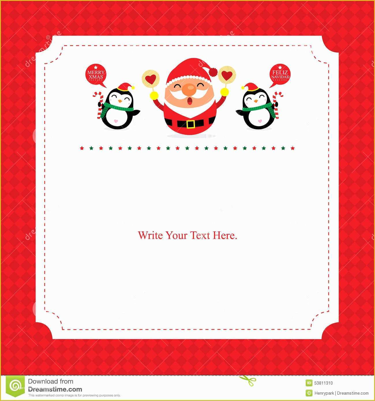 Free Christmas Photo Card Templates Online Of Christmas Card Template with Santa Claus Stock Vector