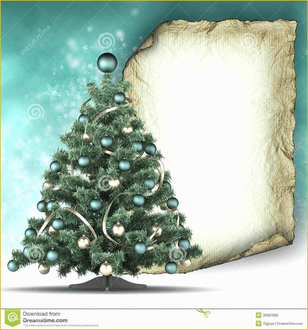 Free Christmas Photo Card Templates Online Of Christmas Card Template Xmas Tree and Paper Sheet Stock