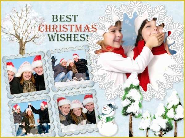 Free Christmas Photo Card Templates Online Of Christmas Collage Card Add On Templates Download Free