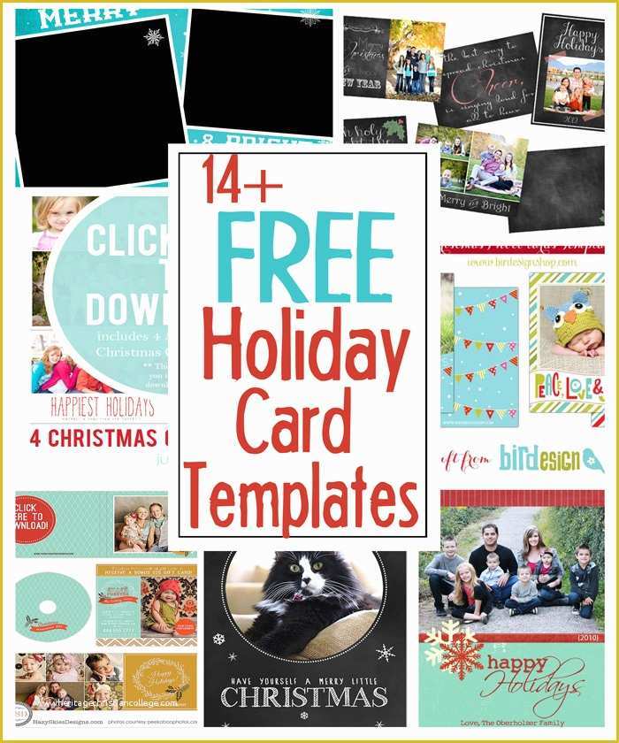 Free Christmas Photo Card Templates Online Of Diy Holiday Postcards 14 Free Holiday Card Templates