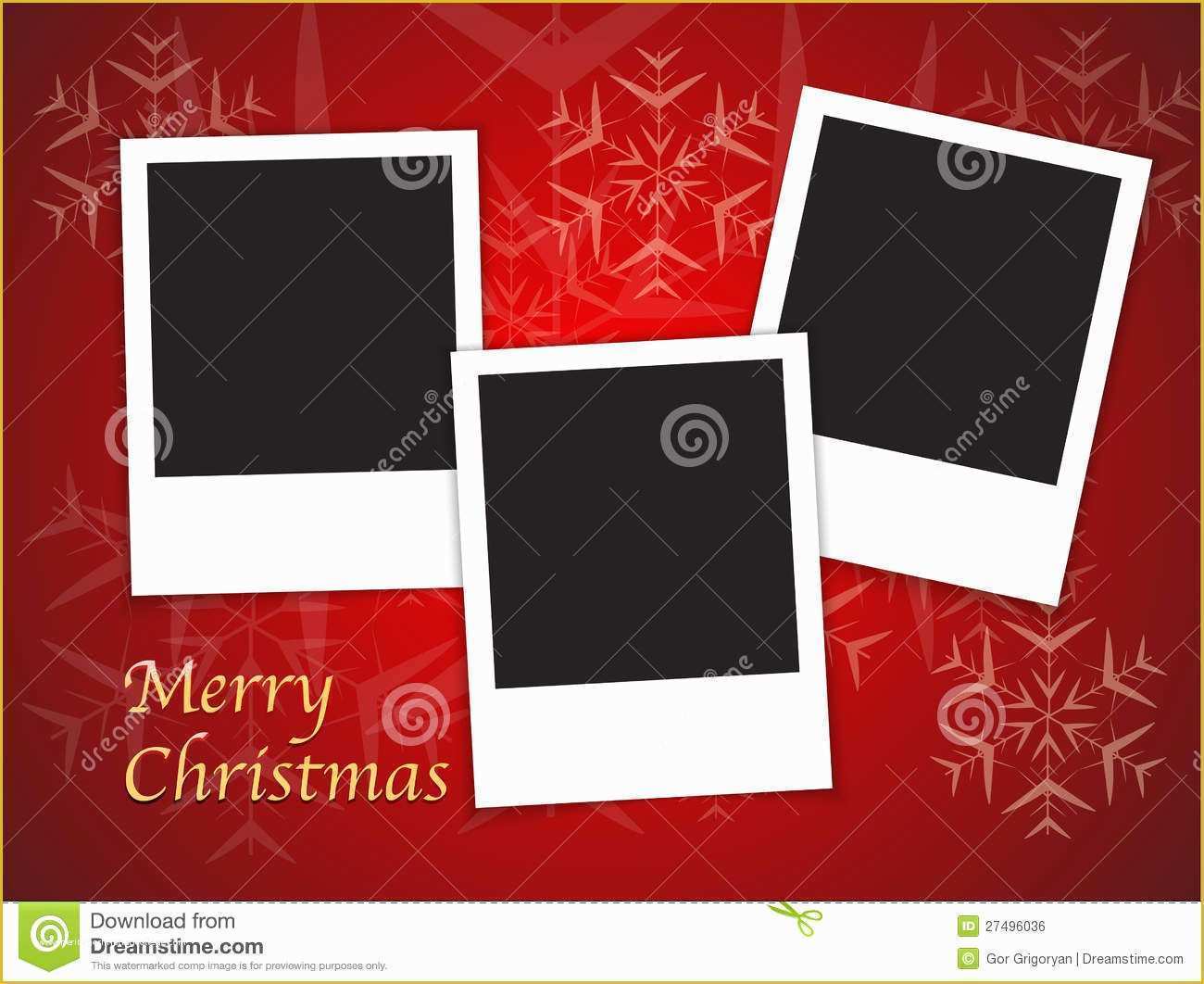 Free Christmas Photo Templates Of Christmas Card Templates with Blank Frames Stock