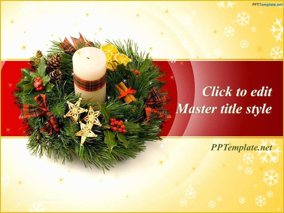 Free Christmas Powerpoint Templates Of Free Christmas Wreath Ppt Template