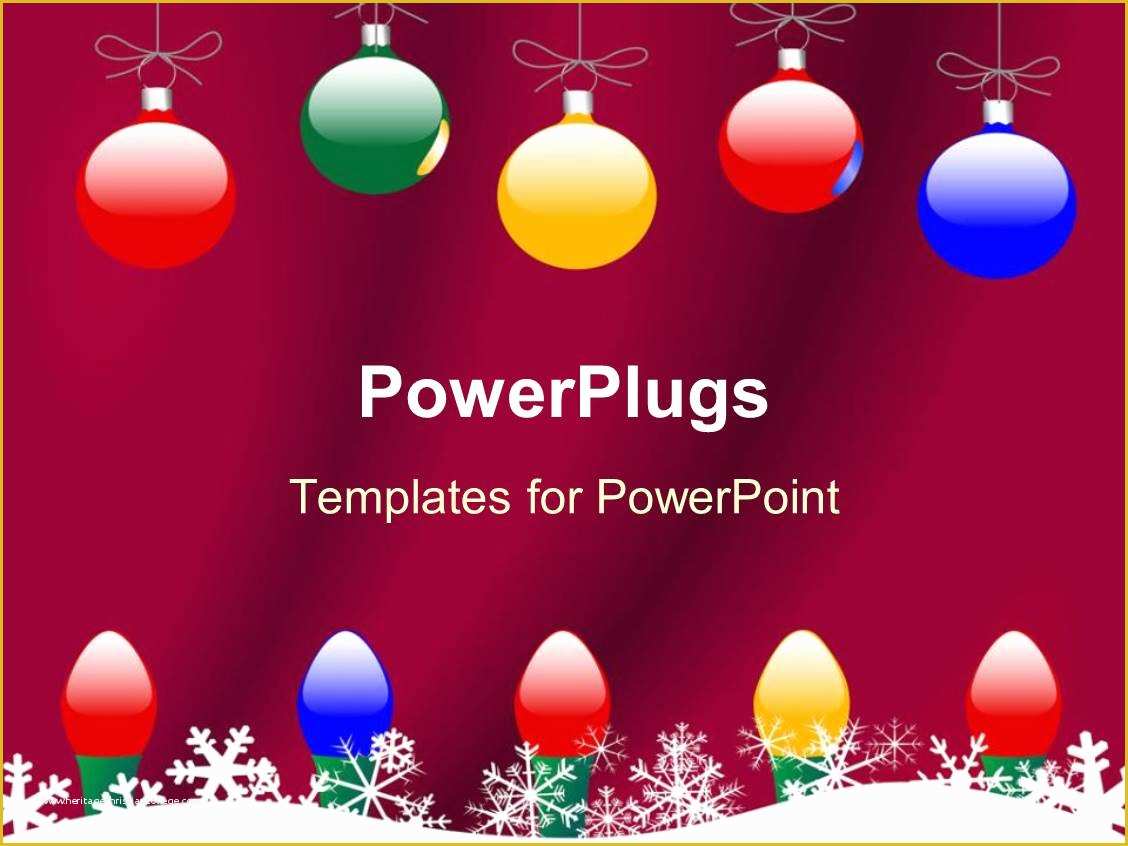 Free Christmas Powerpoint Templates Of Powerpoint Template Christmas theme with Colorful Globes