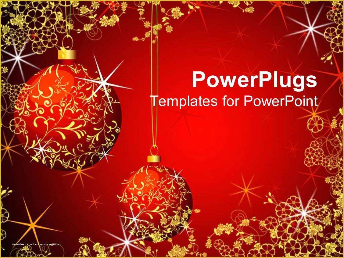 Free Christmas Powerpoint Templates Of Powerpoint Template Christmas theme with Red and Gold