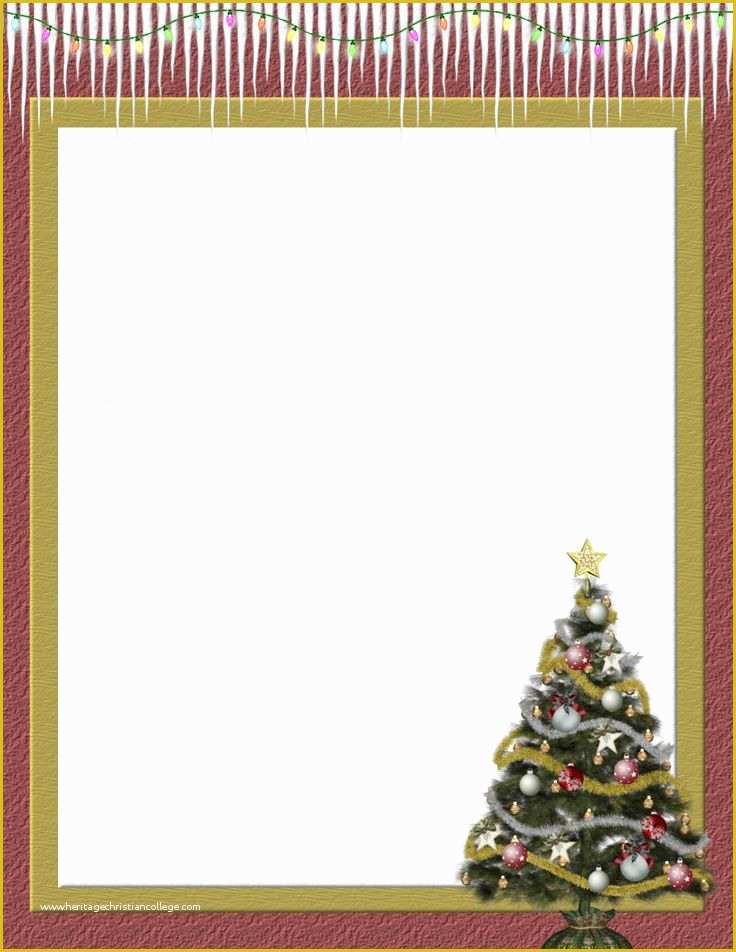 61 Free Christmas Stationery Templates | Heritagechristiancollege