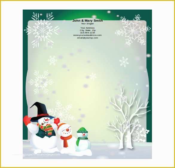 Free Christmas Stationery Templates Of 16 Holiday Stationery Templates Psd Vector Eps Png