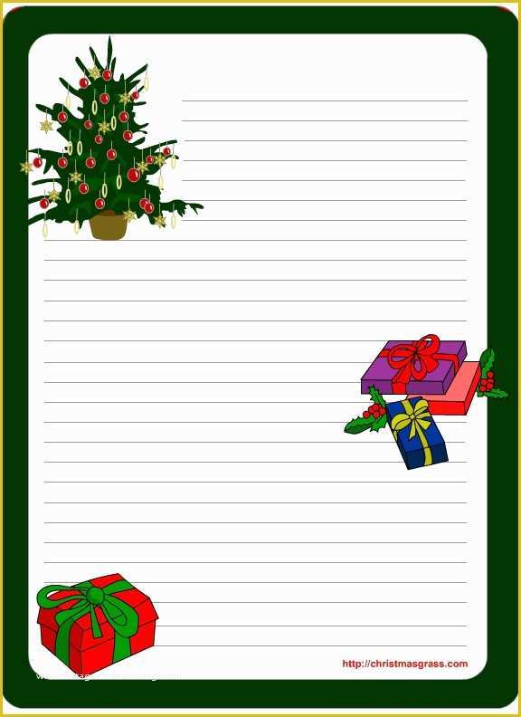 Free Christmas Stationery Templates Of Christmas Letter Stationery Templates Invitation Template