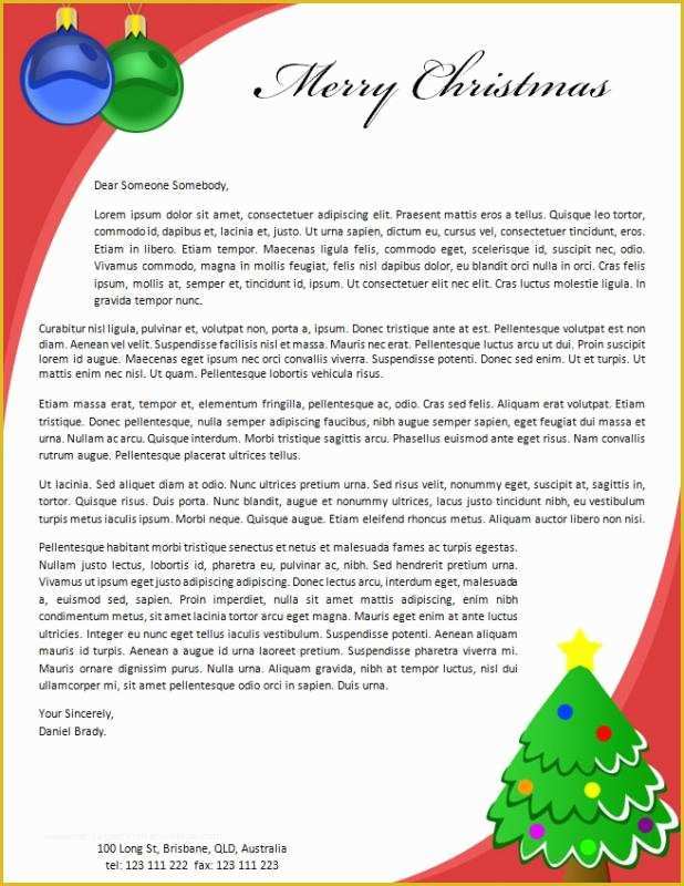 Free Christmas Stationery Templates Of Christmas Letter Templates