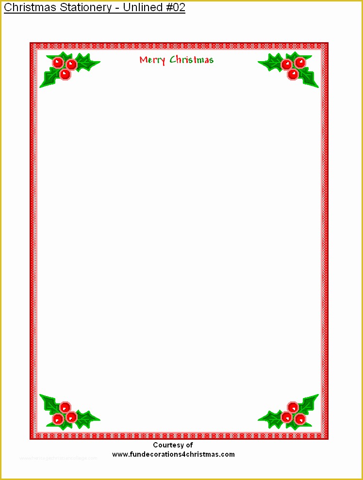 Free Christmas Stationery Templates Of Free Printable Stationery
