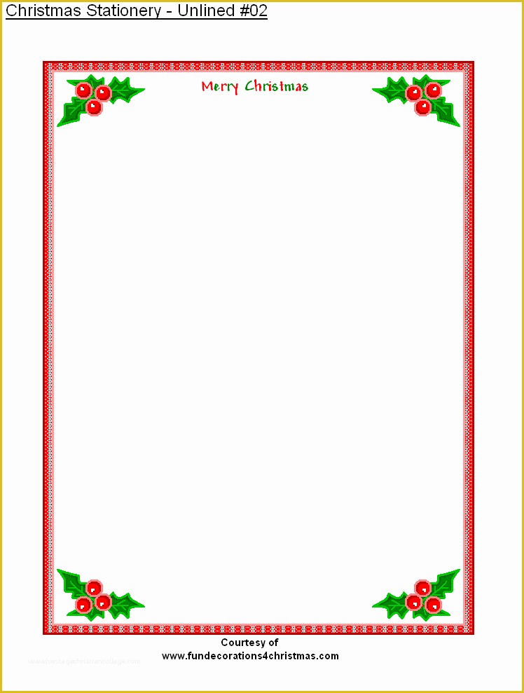 Free Christmas Stationery Templates Of Free Printable Stationery 
