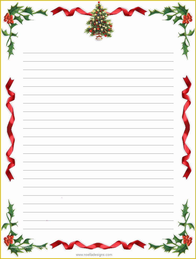 Free Christmas Stationery Templates Of Holiday Stationery Paper