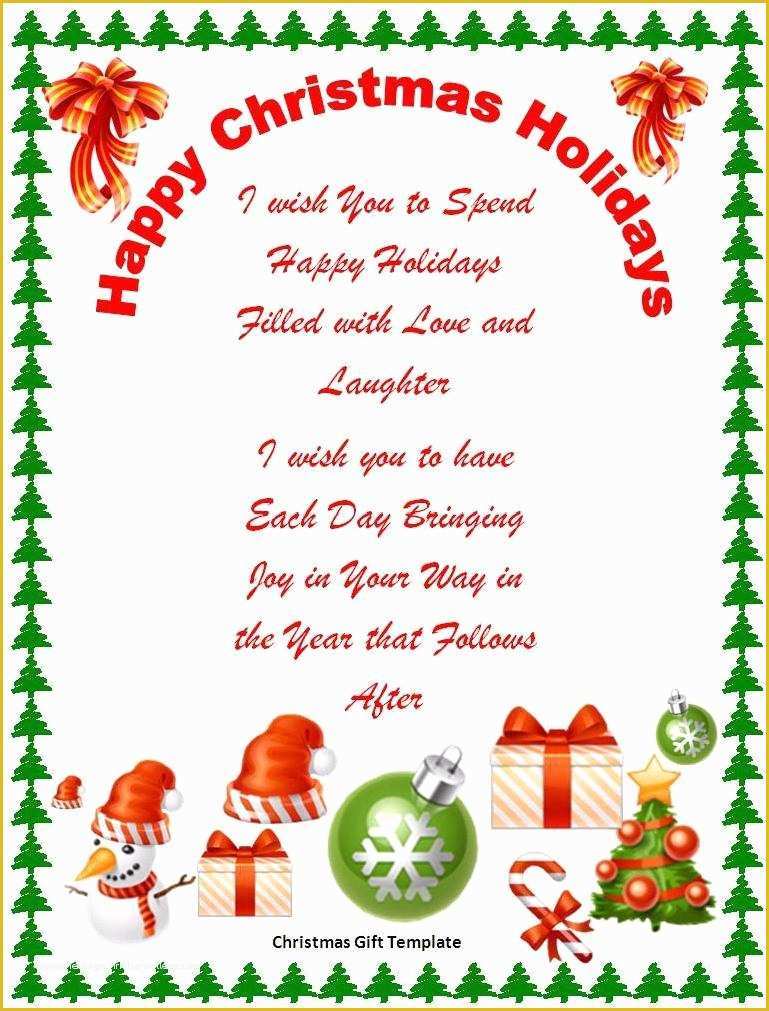 Free Christmas Templates for Word Of 17 Free Christmas Templates for Word Free Word