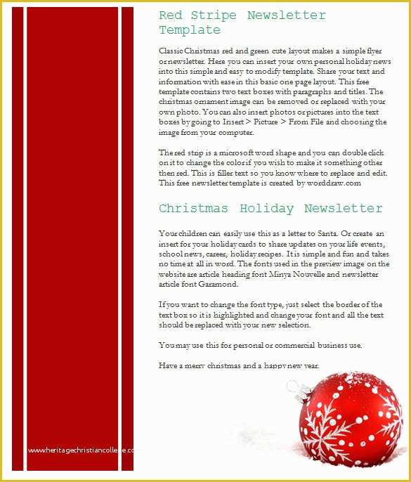 Free Christmas Templates for Word Of 27 Christmas Newsletter Templates Free Psd Eps Ai