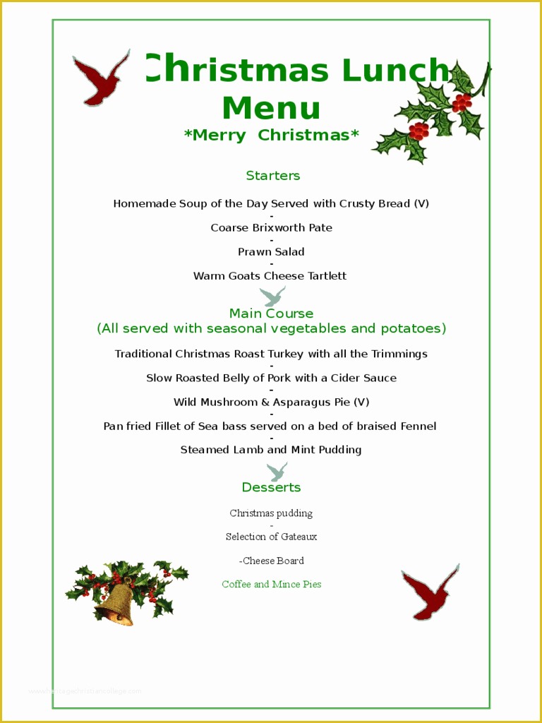 Free Christmas Templates for Word Of Christmas Menu Template 17 Free Templates In Pdf Word