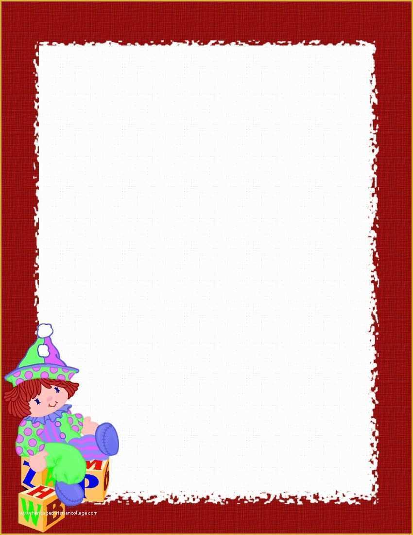Free Christmas Templates for Word Of Holiday Stationery for Word