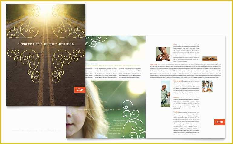 Free Church Brochure Templates for Microsoft Word Of Christian Church Religious Brochure Template Word