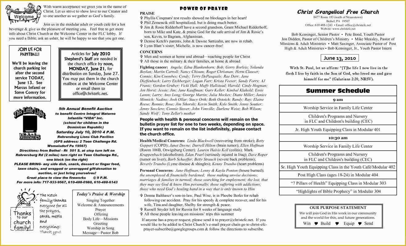 Free Church Bulletin Templates Microsoft Publisher Of Church Bulletin Templates Microsoft Publisher