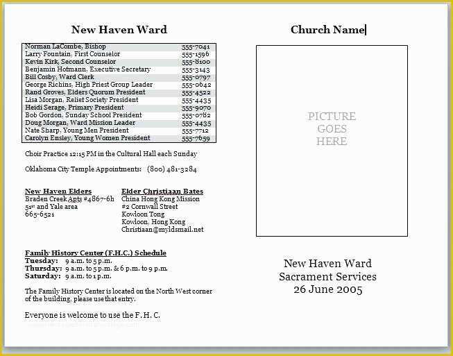 Free Church Bulletin Templates Microsoft Publisher Of Luxury Bulletin Template Church Program Word Publisher