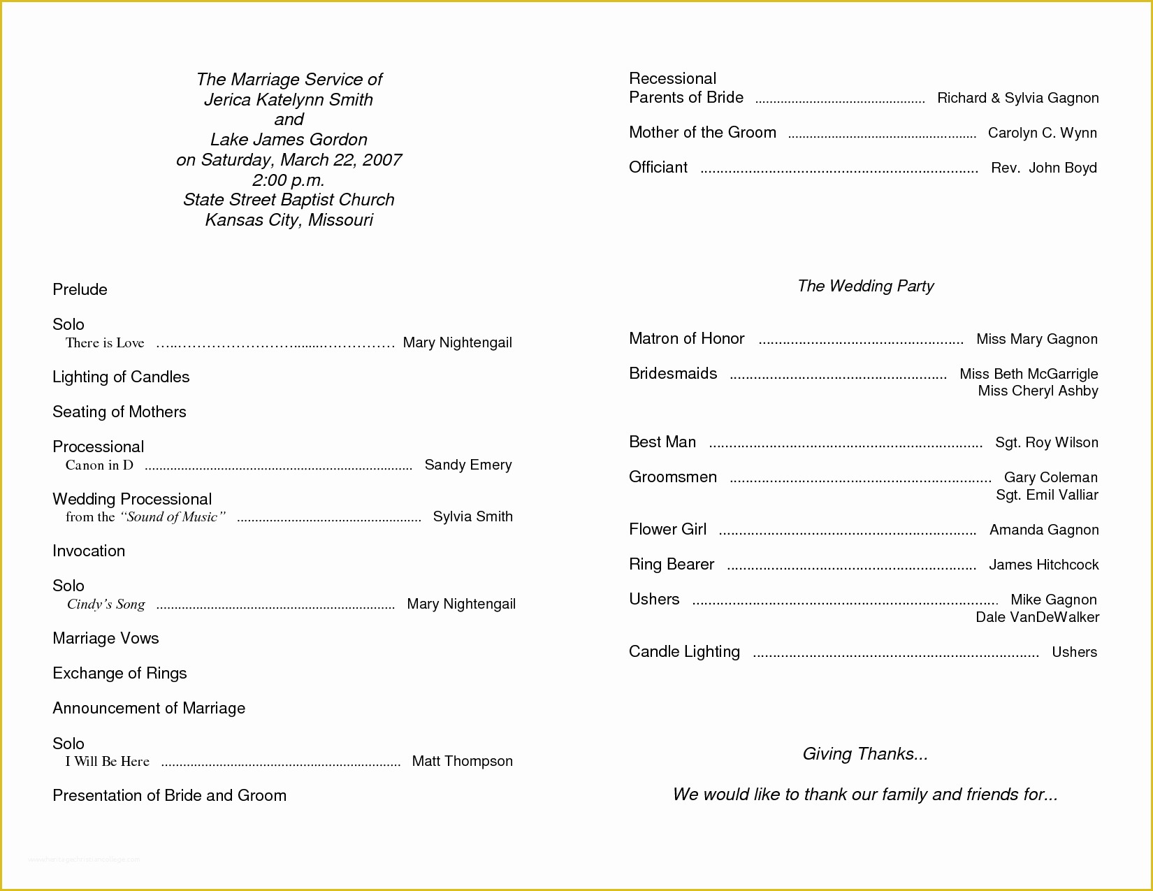 church bulletin templates for pages