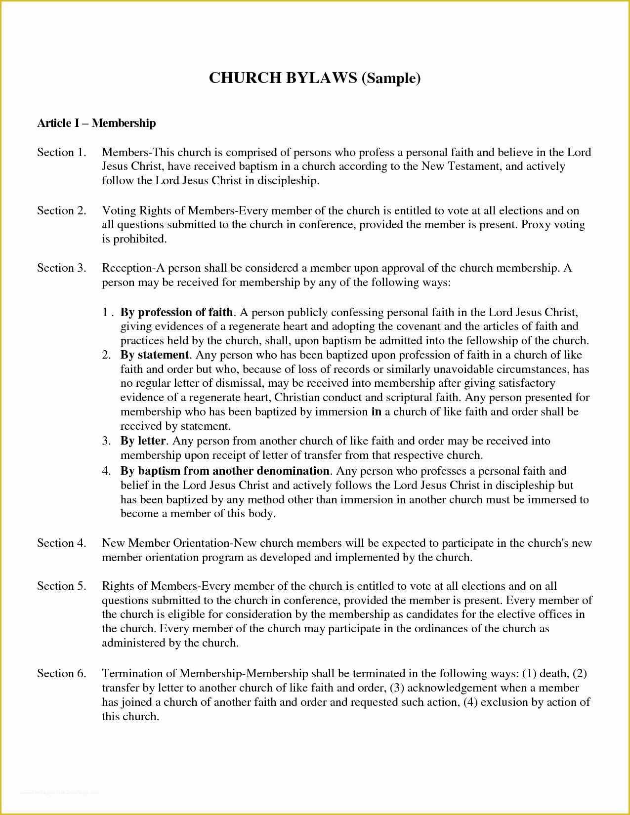 Free Church bylaws Template Of Best S Of Examples bylaws Example Of Church