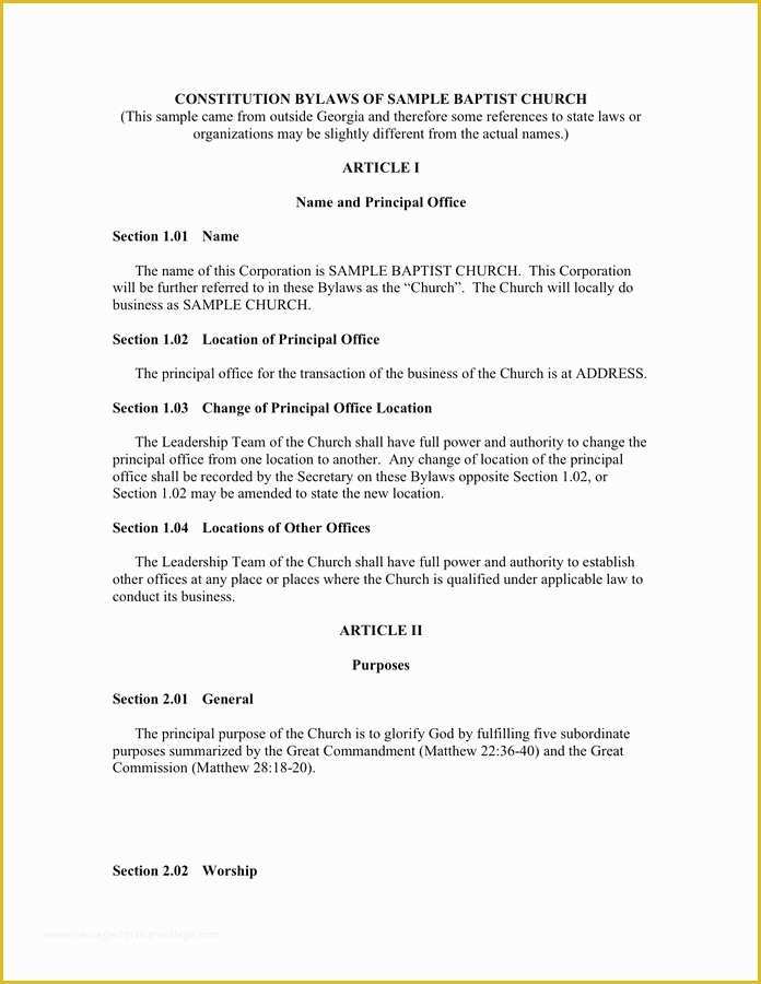 Free Church bylaws Template Of Church bylaws Template Pdf Templates Resume Examples