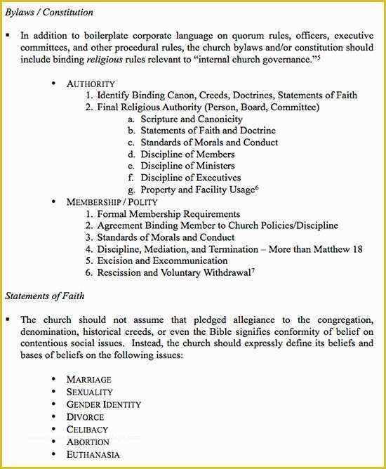 Free Church bylaws Template Of Religious Liberty Audits Churches Liberty Institute