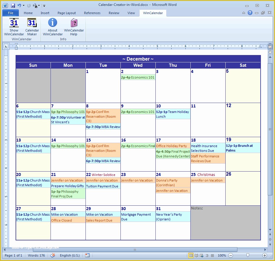 Free Church Calendar Templates Of Calendar Maker & Calendar Creator for Word and Excel