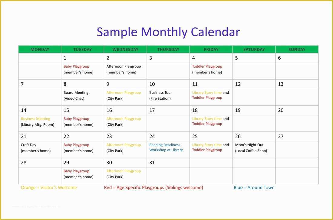 Free Church Calendar Templates Of Sample Calendar Moms Club Of Liberty Lake Wa