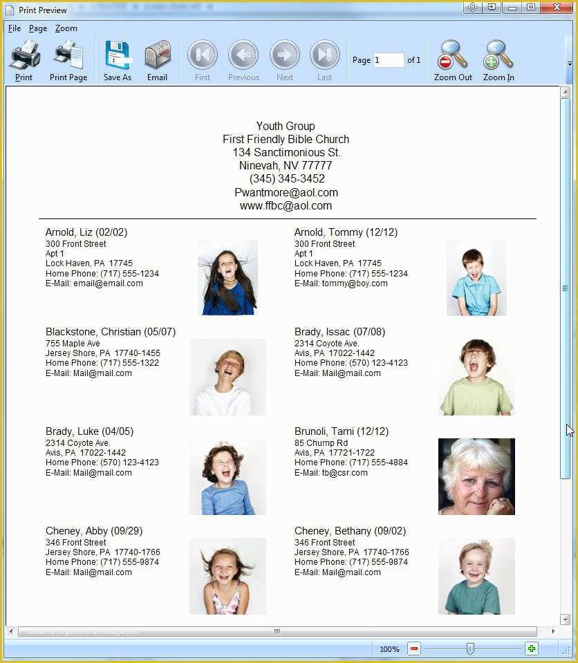Free Church Directory Template With Photos Printable Templates